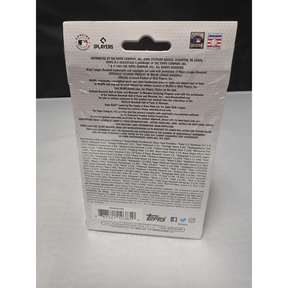 2021 Topps Update Series Baseball Hanger Box_Brand New Factory Sealed_67 Cards